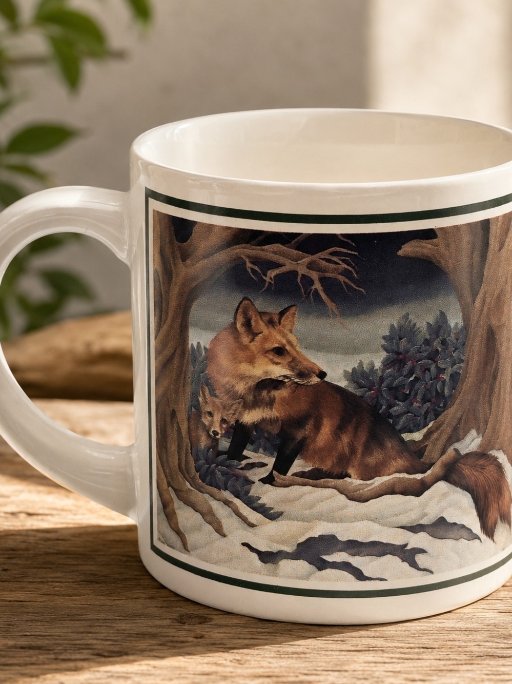 Vintage 1985 Laura Regan Fox Mug | Applause Woodland Animal Coffee Cup